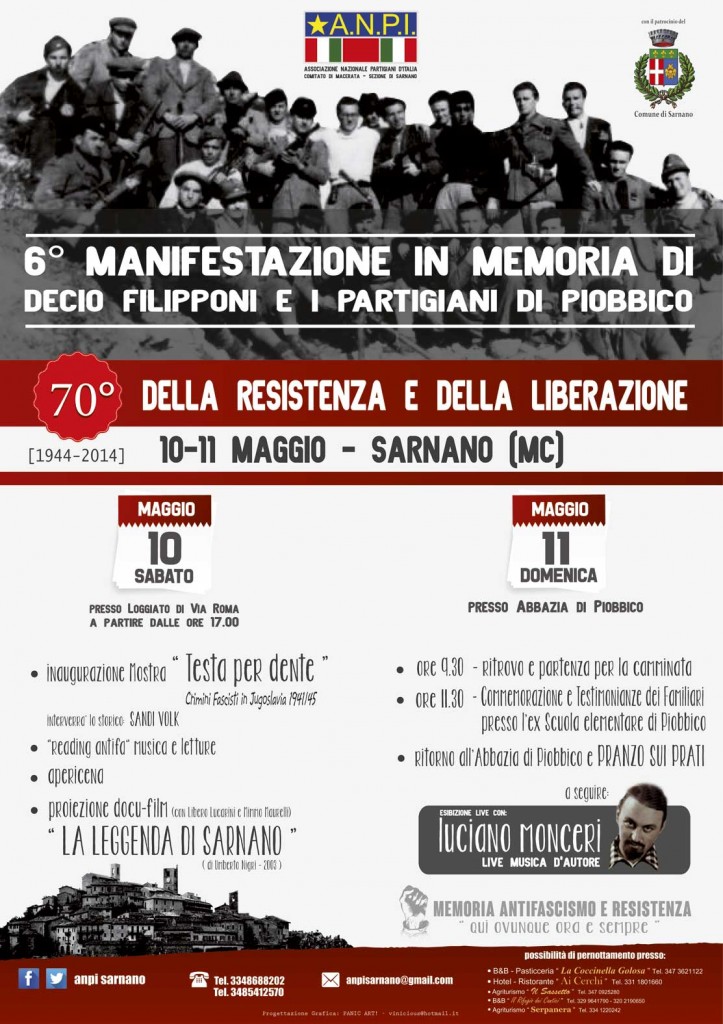 Il programma delle iniziative a Sarnano, 10-11 maggio 2014